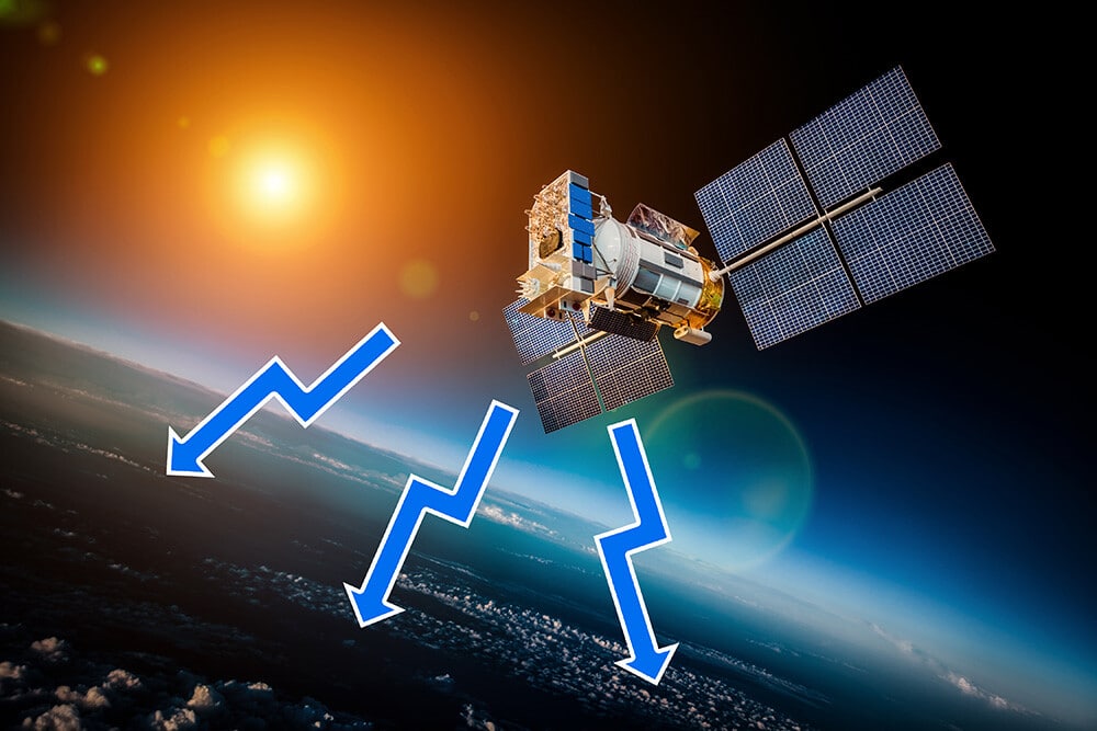 Course 338 Image - Satellite Refracting Through Ionosphere